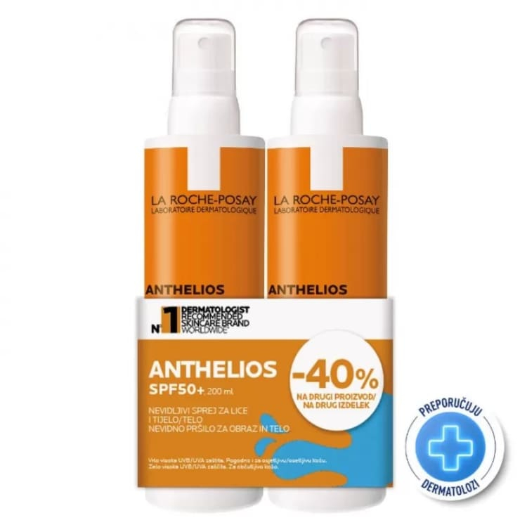 La Roche Posay Anthelios Shaka nevidljivi sprej SPF50+ 200ml duopak